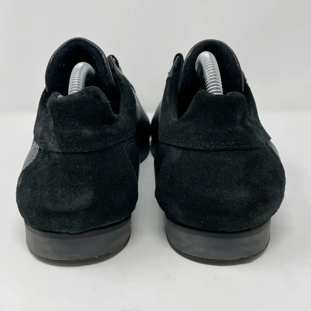 Gaudi Black Leather Suede Sneakers Mens Size EU 44 US 10.5